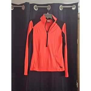 Pink Victoria's Secret Quarter Zip Thin Long Sleeve Shirt - Size Small